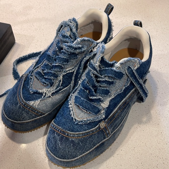 Loewe Deconstructed Denim Low-Top Sneakers - Sz 11/41 NEW - Picture 6 of 14